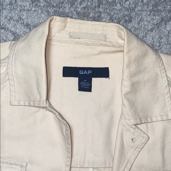 GAP jacket color Cream with 4 pockets Sz M - Picture 8 of 10